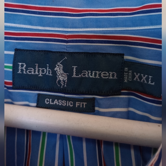 Ralph Lauren button down shirt size xxl bright color stripes classic fit - Picture 3 of 5